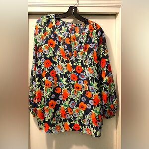 Joie designer silk floral blouse long sleeve.